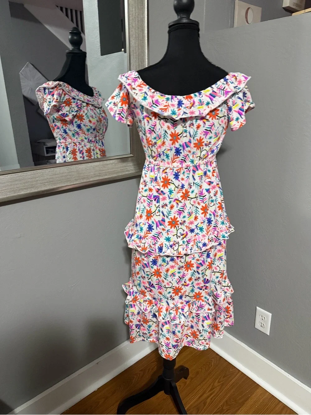 Fab Kids 2 Maxi Dress Bundle Size Medium 6-7. Blue floral, white floral animal